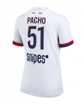 Billige Fotballdrakt Paris Saint-Germain Willian Pacho #51 Replika Bortedrakt Dame 2025-26 Kortermet Billige Fotballdrakt Paris Saint-Germain Willian Pacho #51 Replika Bortedrakt Dame 2025-26 Kortermet